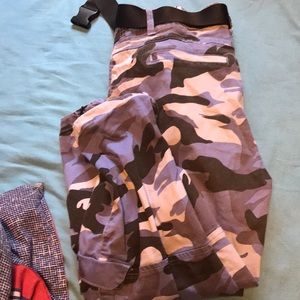 Blue Camouflage pants with belt